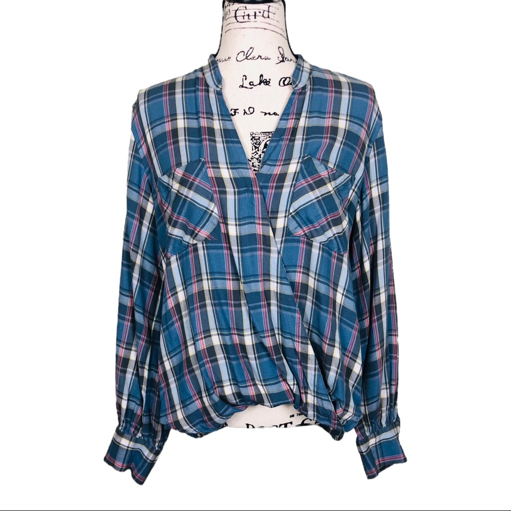 Ralph Lauren Plaid Wrap Top